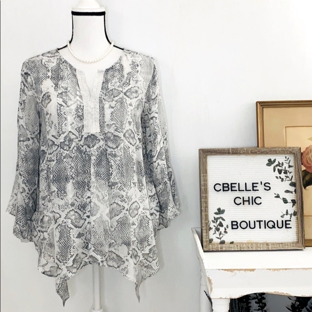 Haute Hippie Tribe Mirene Printed Handkerchief Top